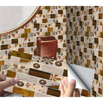 Mosaic Tile Stickers Pack 24 Pcs / 48 Pcs / 96 Pcs Home Decor for Walls Highly Self Adhesive 20 cm x 10 cm